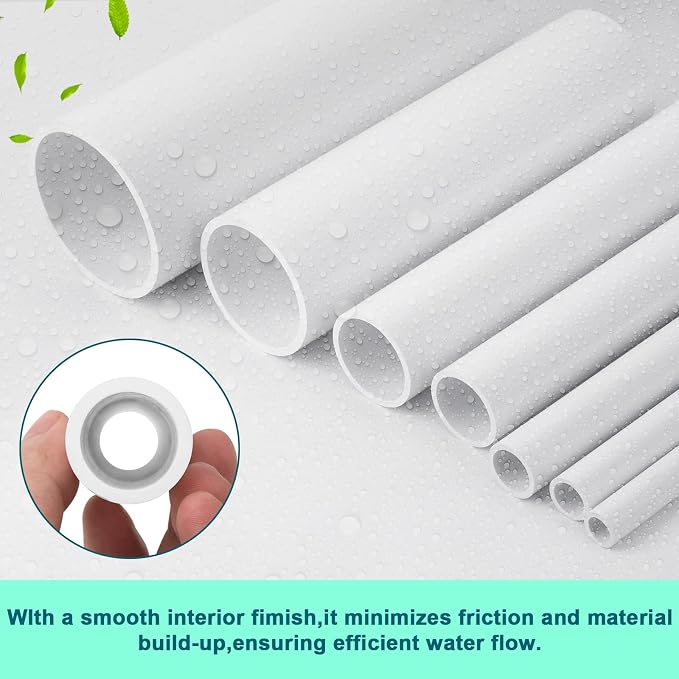 4Pcs 1-1/2 Inch PVC Pipe 34" Long White Sch40 Industrial PVC Pipes - Image 2