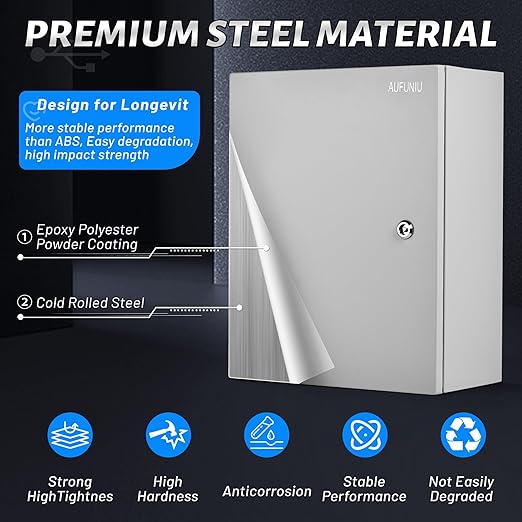 Steel Electrical Junction Box, Outdoor & Indoor Universal Project Box - Image 2