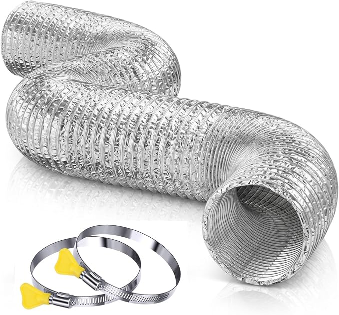 Heavy Duty 4"Flexible Dryer Vent Exhaust Duct Hose 25.5 Feet by Steelsoft