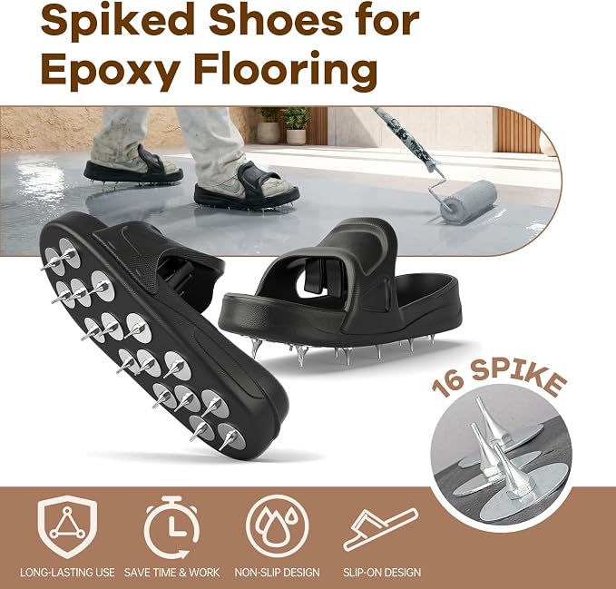 Spiked Shoes for Epoxy Flooring, Epoxy Floor Spikes Shoes for Self Leveling - Image 2