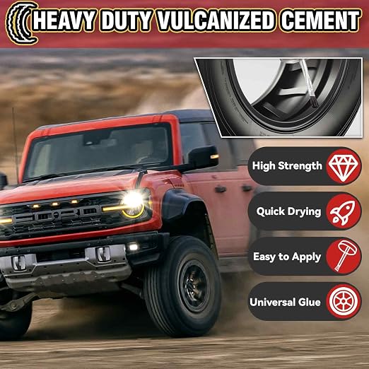 Chemical Vulcanizing Cement 3.4FL.Oz, All Purpose Tire Repair Rubber Glue - Image 2