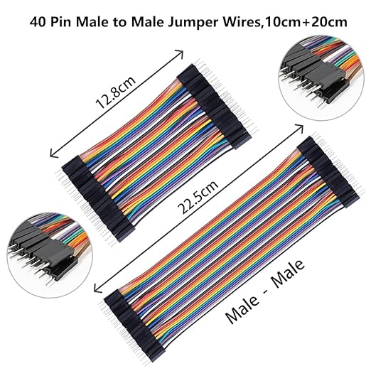 240pcs Dupont Wire Kit, 10cm and 20cm Jumper Cables, 40-Pin M-F/M-M/F-F - Image 3