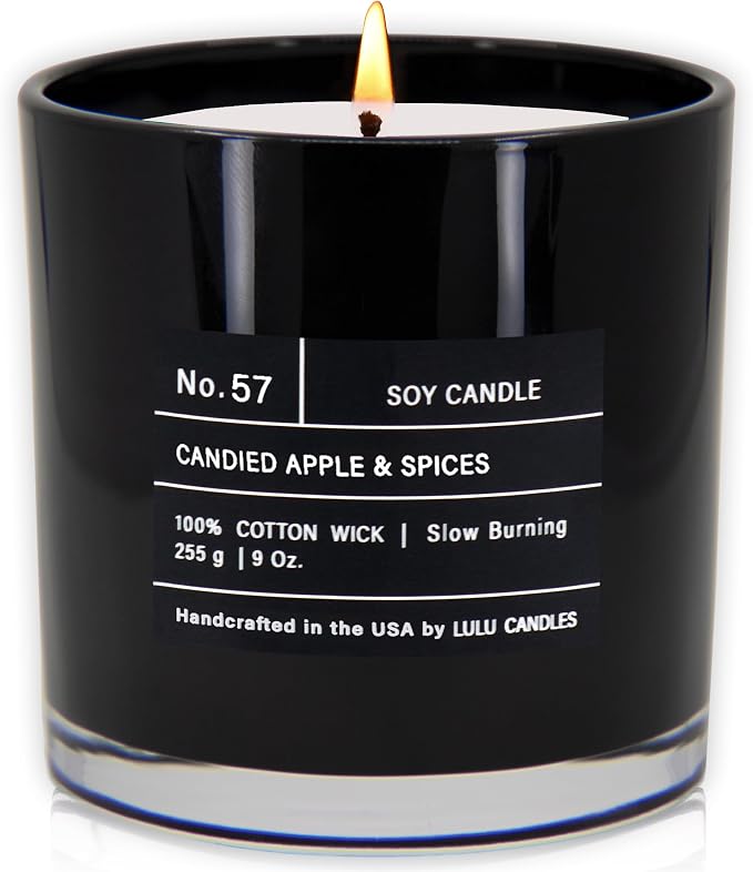 Lulu Candles Candied Apples & Spices Scented Soy Jar Candle, 9 Oz. | Sweet & - Image 2