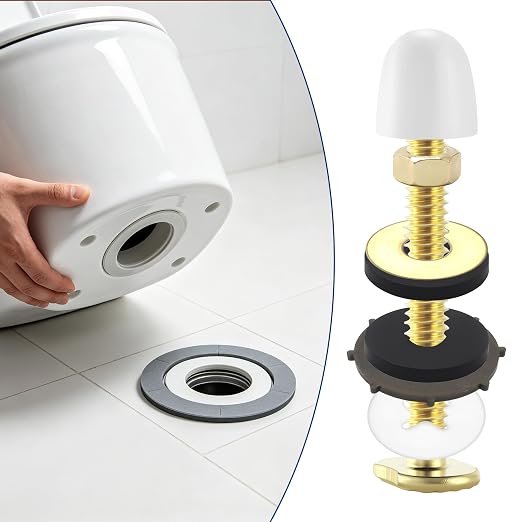 2 Pack Toilet Floor Bolts, Metal Flange Kit - Image 6