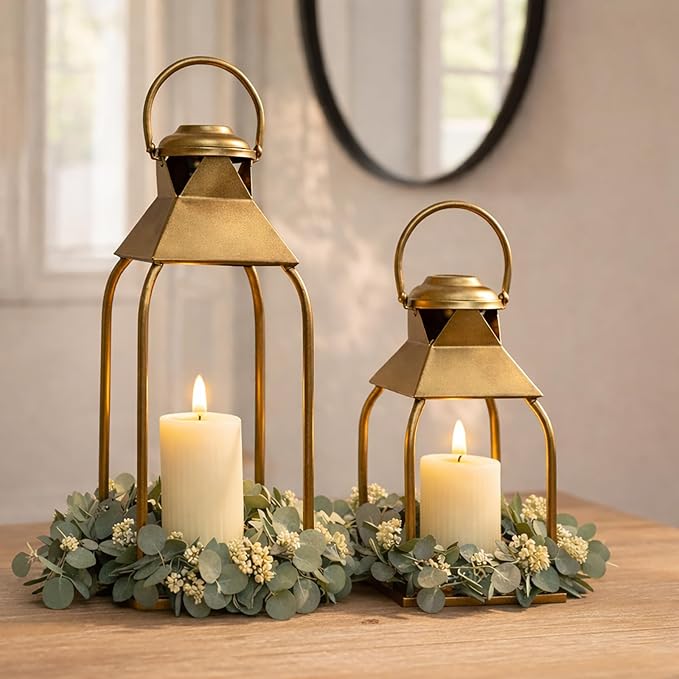Decorative Metal Lanterns Indoor Outdoor, Candle Holder by ZLFart