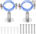 HARFINGTON 2 Set Wall Mount Ceiling Mount Pipe Supports 304 Stainless Steel by HARFINGTON