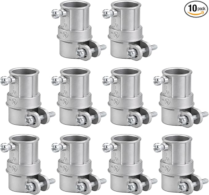 1/2 in. Squeeze EMT to Flex Coupling, UL Listed, 10 Pack | Zinc die-cast by AIRTAK