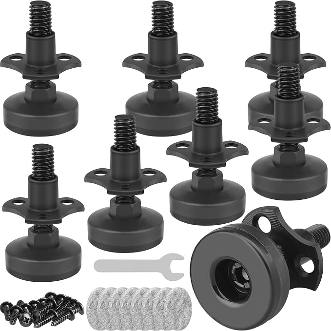 Heavy Duty Furniture Levelers 3/8''-16 Thread w/ T-Nut Kit Furniture Leveling by Sanchamy