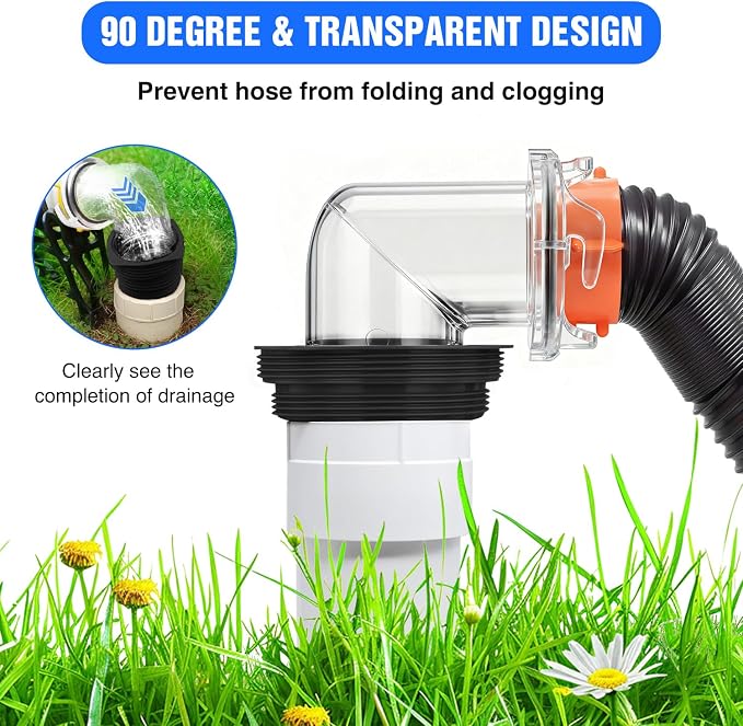 Nilight 90 Degree RV Sewer Hose Fitting, 4-in-1 Adapter, fits 4 sizes of dump - Image 5