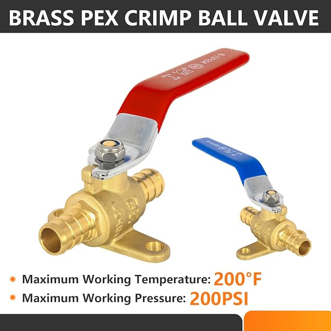 10PC HeSun 1/2 Inch PEX Ball Valves - Image 5