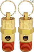 1/4 Inch NPT 200 PSI Brass Air Pressure Relief Safety Valve | Heavy Duty Brass by Unknown