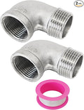 2Pcs 90 Degree Street Elbow, 3/4" NPT Male x 3/4" NPT Female, 304 Stainless by AUXBC