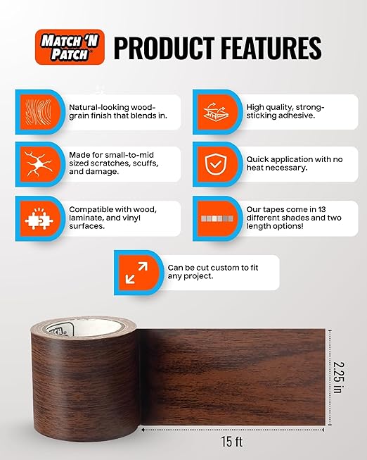 MATCH 'N PATCH Wood Grain Repair Tape - Image 2