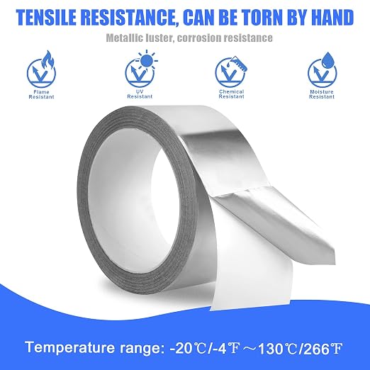 Romeda Aluminum Foil Tape, 2 inch x 65 Feet Foil Tape, High Temperature Heavy - Image 6