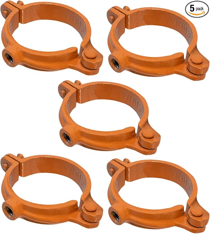 HIGHCRAFT HINGC-04-5 Industrial Decor Hinged Split Ring Pipe Hanger 4 in. Copper by Highcraft