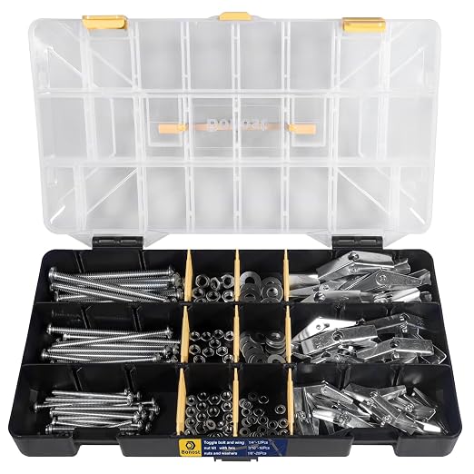 Toggle Bolts for Drywall 48pcs, 1/4 3/16 1/8 Zinc-Plated Butterfly Anchors | - Image 7