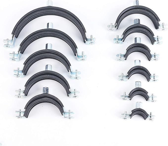 AKIHISA 5 Pack Split Ring Pipe Hanger Heavy Duty Adjustable Pipe Bracket Clamp - Image 7