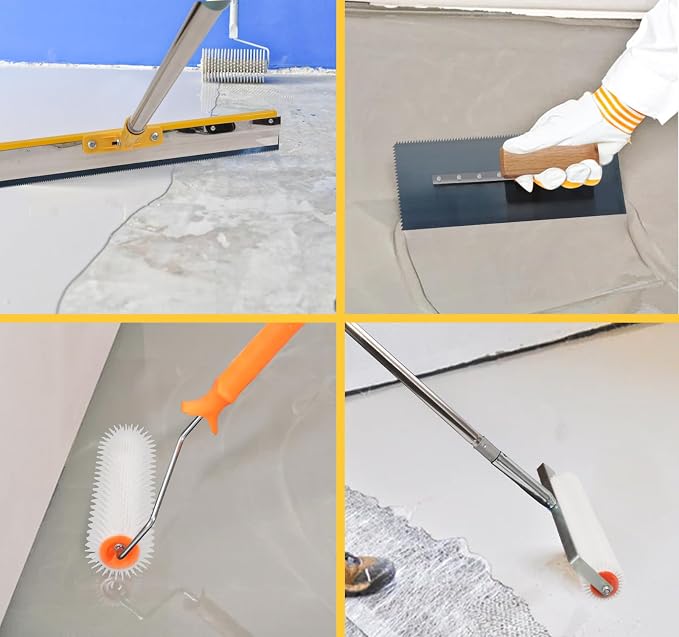 Self Levelling Cement Tool Kit, Adjustable Extension Pole, Floor Roller - Image 6