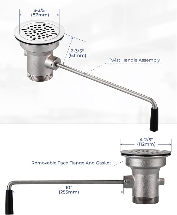 3-1/2 Inch Commercial Sink Drain - Image 9