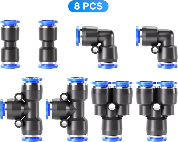 TAILONZ PNEUMATIC 3/8 Inch od Push to Connect Fittings Pneumatic Fittings Kit 2 - Image 9