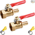 2 Pcs Brass Ball Valve, 8mm x 3/8 Inch, Female NPT | Full Port Shut Off Valve by FOCMKEAS