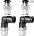 TAILONZ PNEUMATIC Elbow and Straight Combination 3/8 Inch Tube OD x 1/4 Inch by TAILONZPNEUMATIC