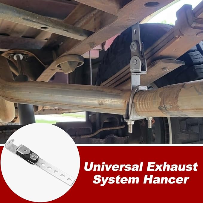 3" Exhaust Hanger Kit 12PC Universal 360° Swivel Clamps | Zinc Coated Complete - Image 4