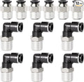 TAILONZ PNEUMATIC Elbow and Straight Combination 3/8 Inch Tube OD x 3/8 Inch by TAILONZPNEUMATIC