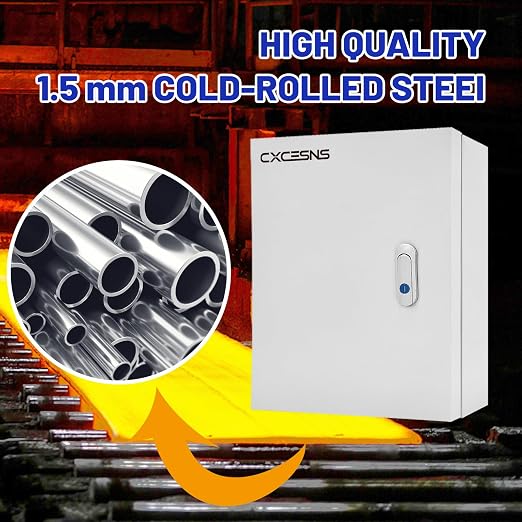 Electrical Junction Box 20x16x6, NEMA 4X IP66 Steel Enclosure Box | 1.5mm steel - Image 7