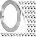 Hose Clamps, DIY 100 FT Metal Strap + 40 Fasteners, Hose Clamps Stainless Steel by Homanu