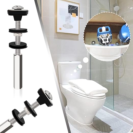 Universal Toilet Tank to Bowl Bolts Kit, Heavy Duty Toilet Bolts, Waterproof - Image 2