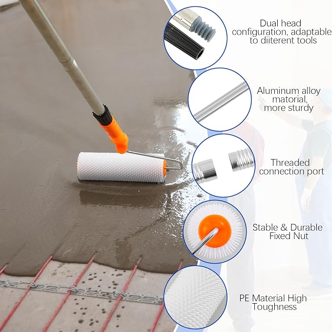 20 Pcs Self Leveling Cement Tools Kit, 15.8 Gallon Mixing Barrel - Image 4