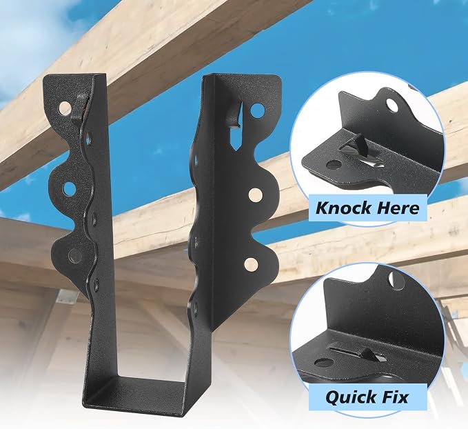36 Pcs 2"x 6" Joist Hanger|Q235B Steel Face Mount Joist Hangers | Black Powder - Image 3