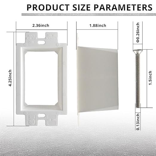 1-Gang Nonmetallic Outlet Box Extender, ETL Listed, 1 Pack | ETL Listed - Image 2