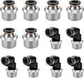 CNAODUN 12 Pcs Push to Connect Fittings 1/4 Inch Tube OD x 3/8 Inch NPT Thread by CNAODUN