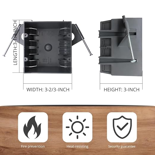 32 Cu in 2-Gang PVC New Work Nail On Electrical Outlet Box, grounding - Image 3