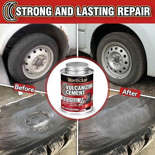 Chemical Vulcanizing Cement 3.4FL.Oz, All Purpose Tire Repair Rubber Glue - Image 3