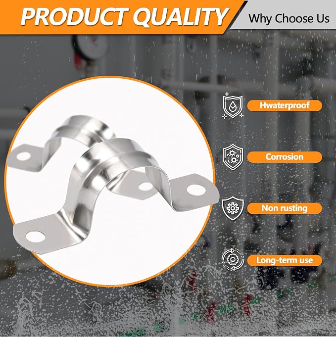 60Pcs M20 Stainless Steel Conduit Clamps | Conduit Clamps, Heavy Duty Pipe - Image 3