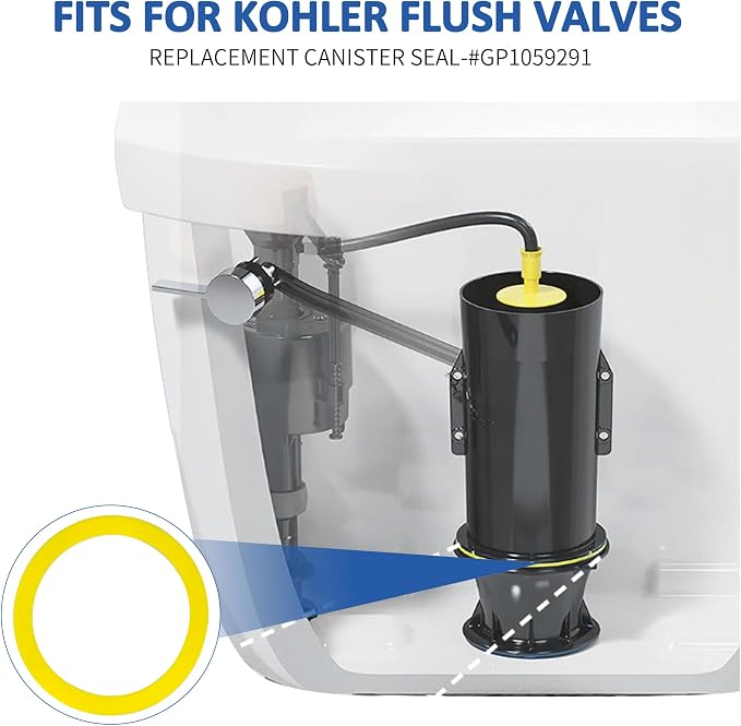 2Pcs Canister Flush Valve Seal for Kohler, Toilet Tank Parts GP1059291 Flush - Image 2