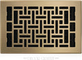 Decor Grates AJH610-A Oriental Floor Register, 6x10 Inches, Antique Brass Finish by DecorGrates