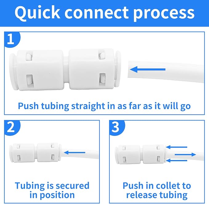 Water Tube Fittings Kit, 3/8" OD Quick Connect Push to Connect Fittings - Image 5
