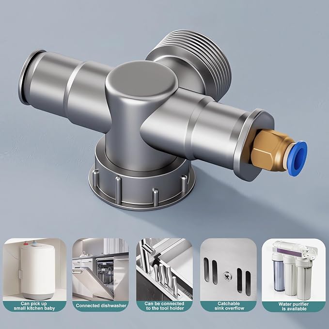 Double Sink Drain Kit Space Saving Kitchen Sink Drain Kit Expandable Flexible 1 - Image 4