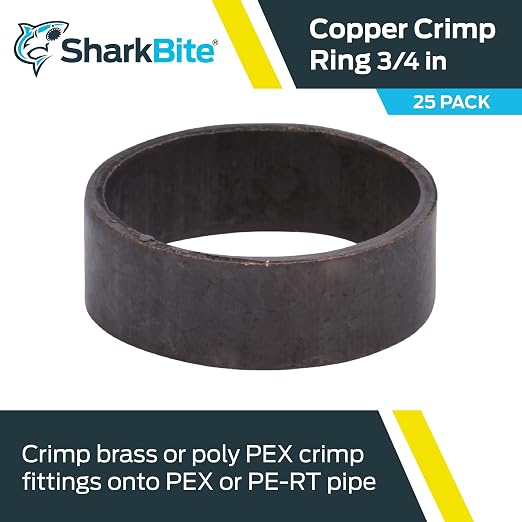 SharkBite 3/4 Inch Copper Crimp Rings, PEX Pipe - Image 2