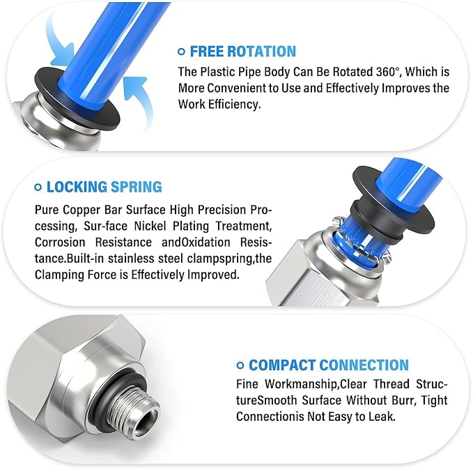 TAILONZ 6mm Tube OD x 10-32 UNF Male Straight Push to Connect Fitting 10pcs | - Image 4