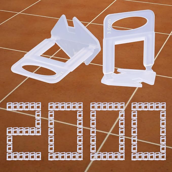 2000 PCS Tile Leveling System Spacers Clips 1/8'' | 2000-Piece Tiles Leveler by Tanzfrosch