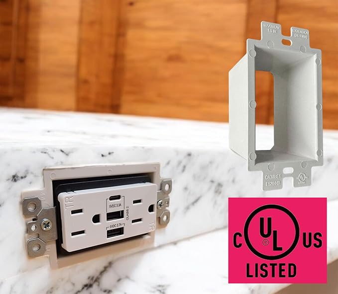 iMBAPrice BE1-5 Electrical Box Extender 5 Pack, UL Listed 1-Gang Non-Metallic - Image 6