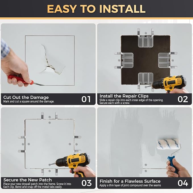 32 Pack Drywall Repair Clips Kit – Easy Patch - Image 7