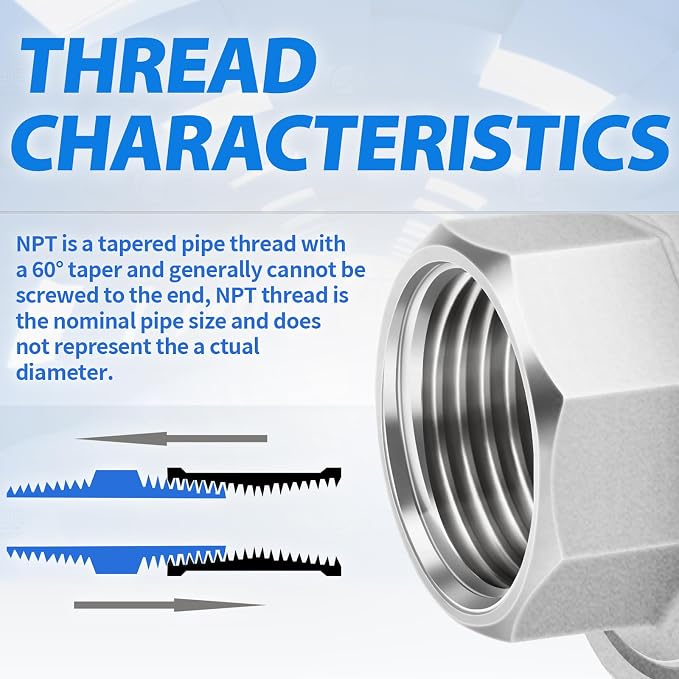 ChillWaves 304 Stainless Steel Cast Pipe Fitting, Union，2" NPT Female Thread - Image 7