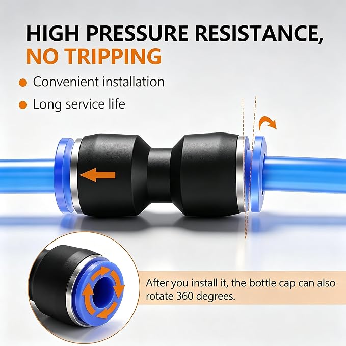 mankk 170PCS Push to Connect Fittings Metric & Imperial Air Hose Connectors | 5 - Image 5