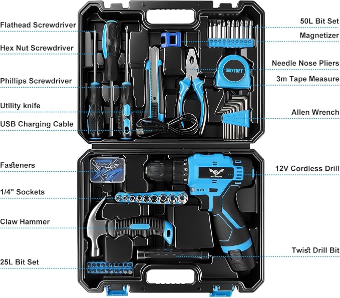 JENABOM 146-Piece Home Tool Set - Image 2